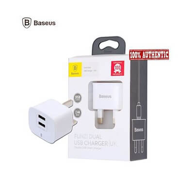 BASEUS FUNZI DUAL USB CHARGER(UK)