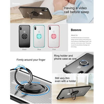 Baseus Dot Bracket Ring Case