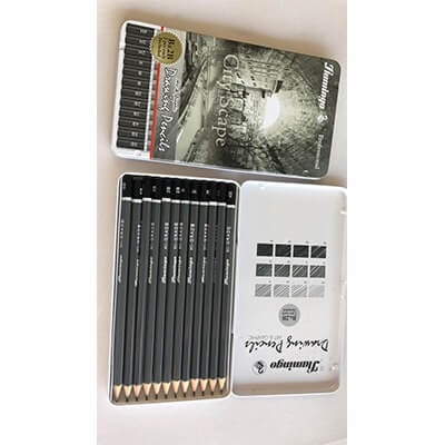 12 drawing flamingo pencils(4H-3H-2H-H-B-2B-3B-4B-5B-6B) X1
