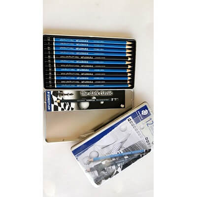 12 mars lumagragh drawing pencils staedtler (8B-6B-4B-2B-B-HB-H-2H)
