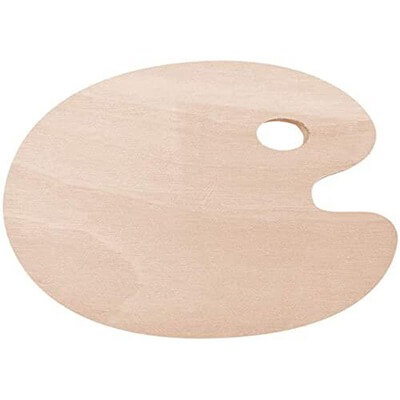 wooden artist palette