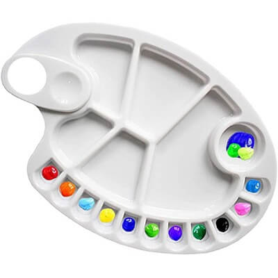 plastic artist palette