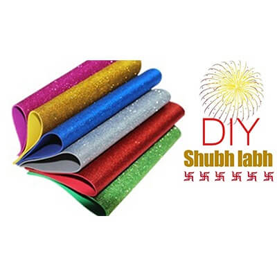 Wall hanging design from glitter foam 12 A4 sheet