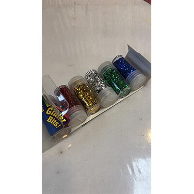 set 6 colour glitter shakers
