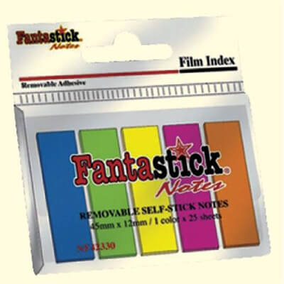 fantastick notes removable stick 5 colour
