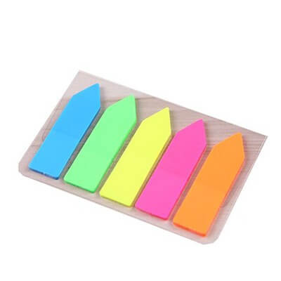 Dolphin notes removable stick 5 colour