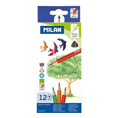 Mi̇lan 12 Colour Penci̇ls Carton Box