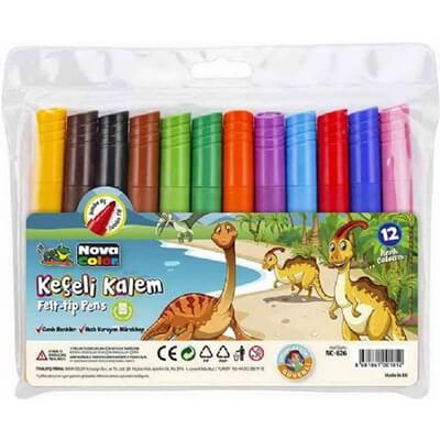 Nova Color 12 Colour Felt Ti̇p Pens