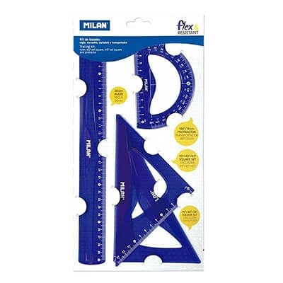 Mi̇lan Ruler Set Blue