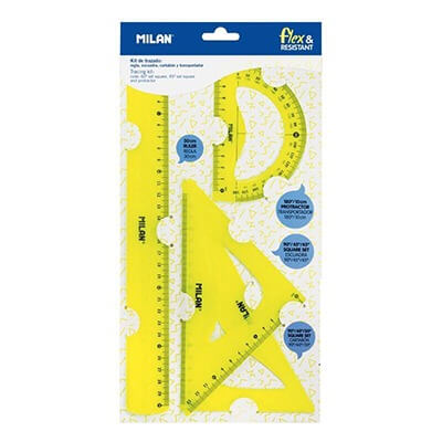 Mi̇lan Ruler Set Yellow