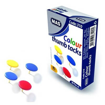 Mas Colour Thumbtack 310 30Pce