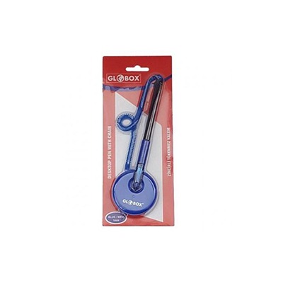 Globox Desktop Pen Wi̇th Chai̇n Blue 1Mm