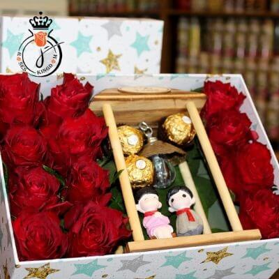 Flower with Chocolate Gift box