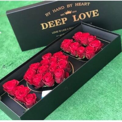 I Love you Box with Natural Flower