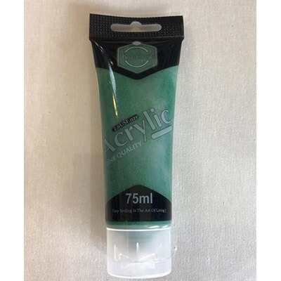 Acrylic paint green glitter 75ml