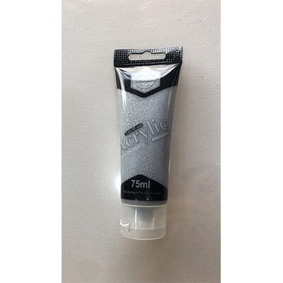Acrylic paint gray glitter 75ml x1