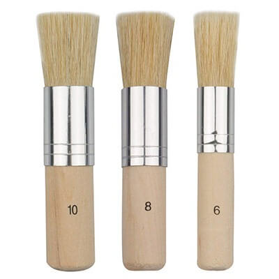 set 3 stencil brushes