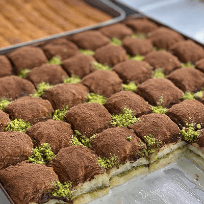 Baklava with milk