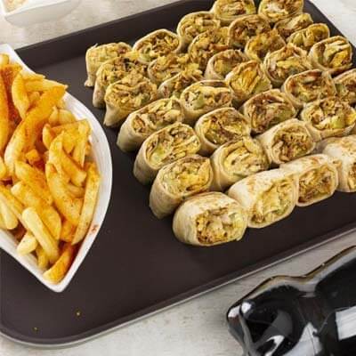 Family Meal - 24 PCs Shawarma - Large Cola - French Fries