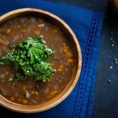 Lentil Soup And Peppery Rocket