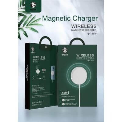 Green Magnetic Wireless Charger 15w