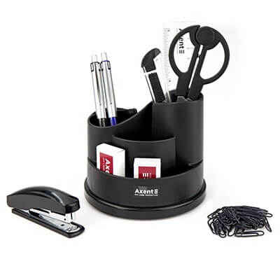 Axent Desktop stationery organizer Welle Black