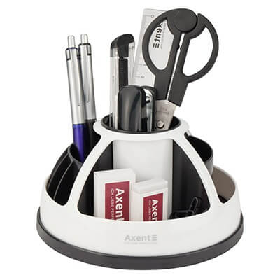 Desktop stationery organizer Duoton, in a blister pack, white