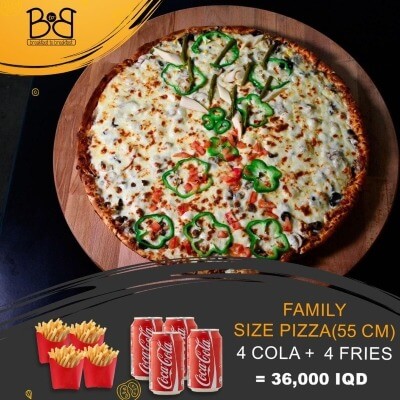 Extreme Pizza + 4 Cola + 4 French Fries