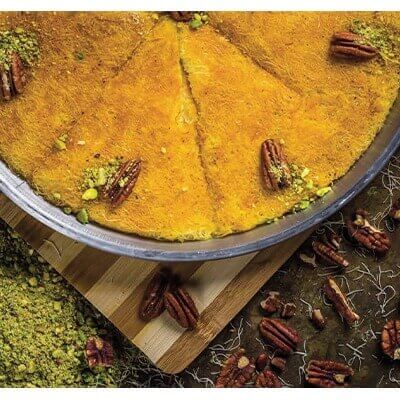 Saffron Kunafa With Cheese