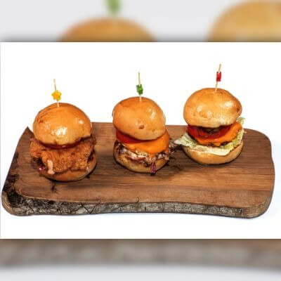 Assorted Cheese Mini Burgers