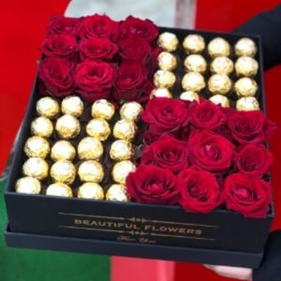 More than 35 Pieces of Ferrero Sweets  with Natural Flower