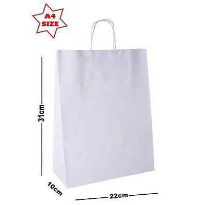 white pepar A4 gift bag x