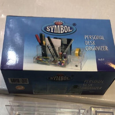 symbol desk organizer