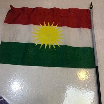 kurdistan handy flag