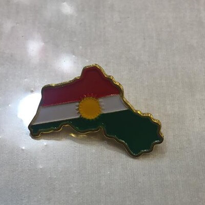 kurdistan flag for chest