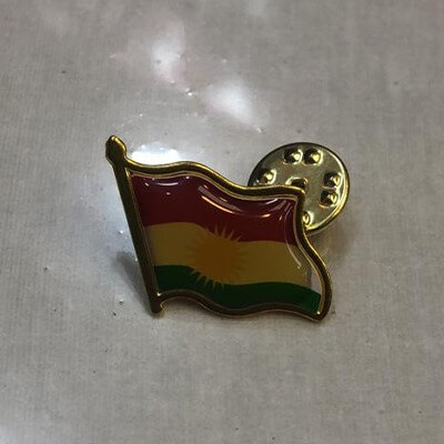 kurdistan flag for chest