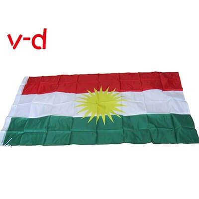 kurdistan flag 1*1.5M two side