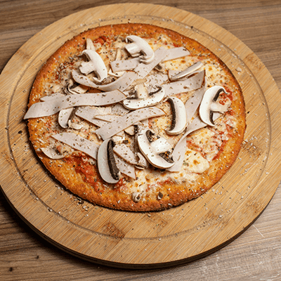 Smoked Turkey  And Mushroom Keto Pizza