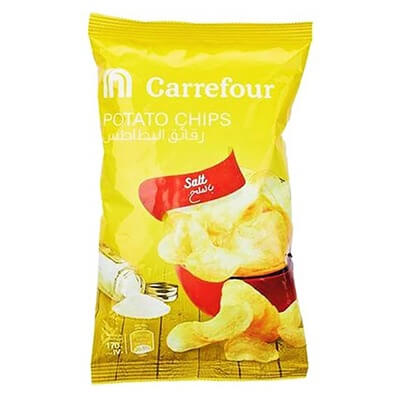 Carrefour Chips Salt 170g