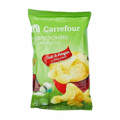 Carrefour Chips Salt And Vinegar 170g
