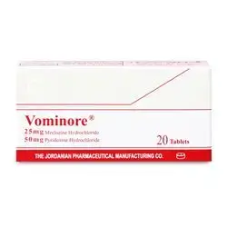 vominore 25mg meclozine 50mg pyridoxine 20tablets