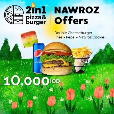 Double Cheeseburger + Fries + Pepsi + Nawroz Cookie