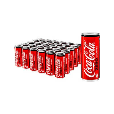 Coca Cola Zero Can - 250ml 1×15