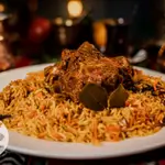 Meat Kabsa With Broth And Salad