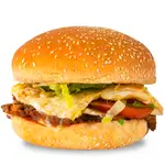 Beef Cheese Burger with Eggs