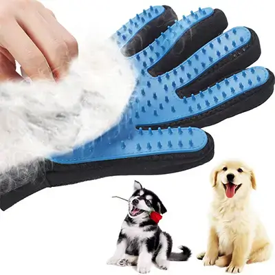 Deshedding Glove for Grooming Dogs Cats Pets Shedding