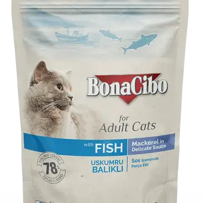 Bonacibo Fish Pouch Wet Cat Food 85g
