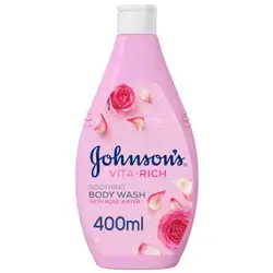 Johnson's Body Wash - Vita-Rich, Soothing Rose Water, 400ml