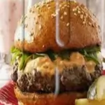 Beef Burger With Pizza Cheese