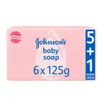 Johnson's Soap Soft Baby 125gx5+1fr